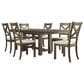 Ashley Moriville Trestle Dining Table and 6 Side Chairs in Grayish Brown, , large