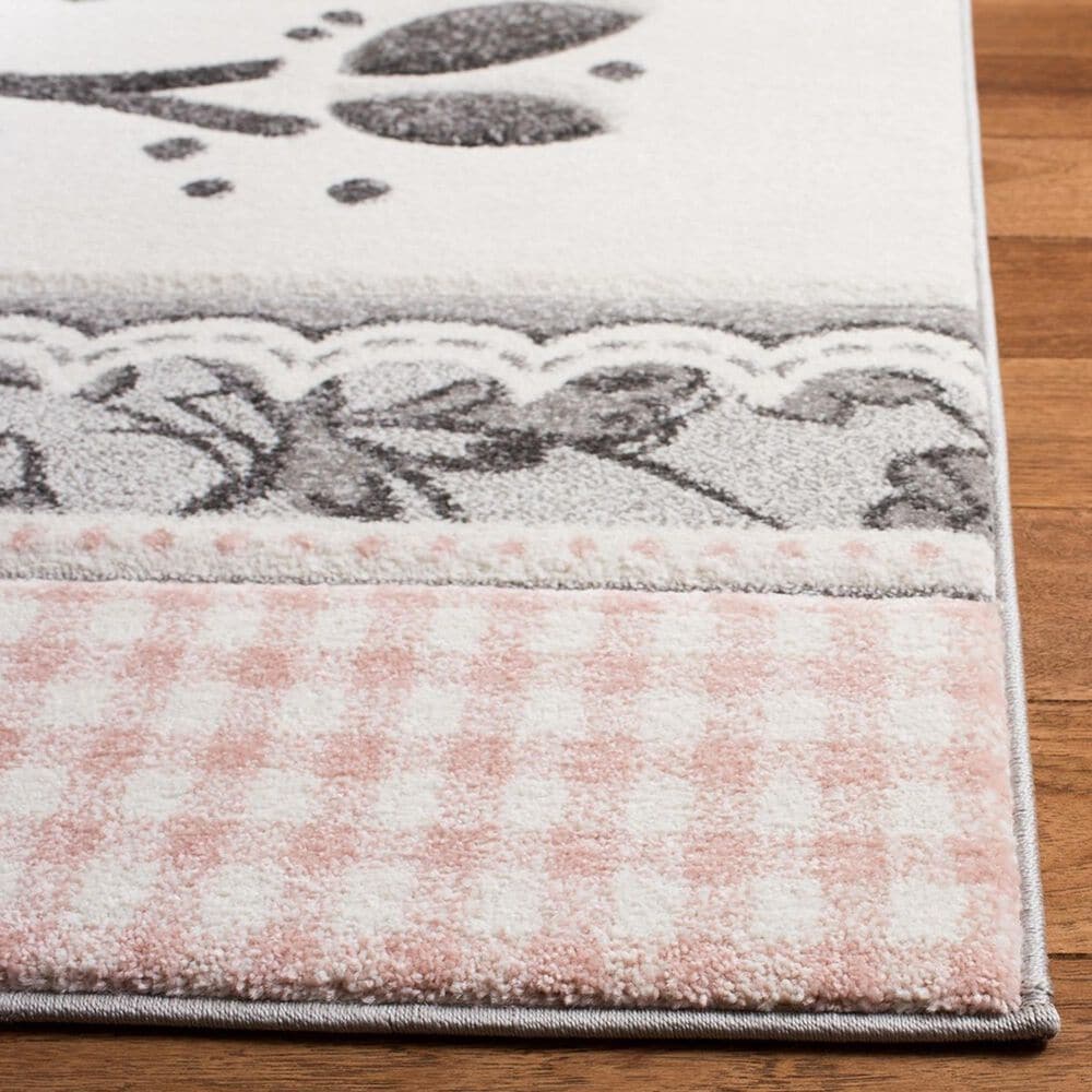 Safavieh Carousel CRK153 4&#39; Square Pink and Ivory Kids  Area Rug, , large