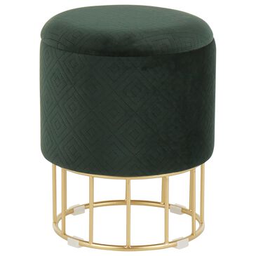 Lumisource Canary Ottoman in Green and Gold, , large