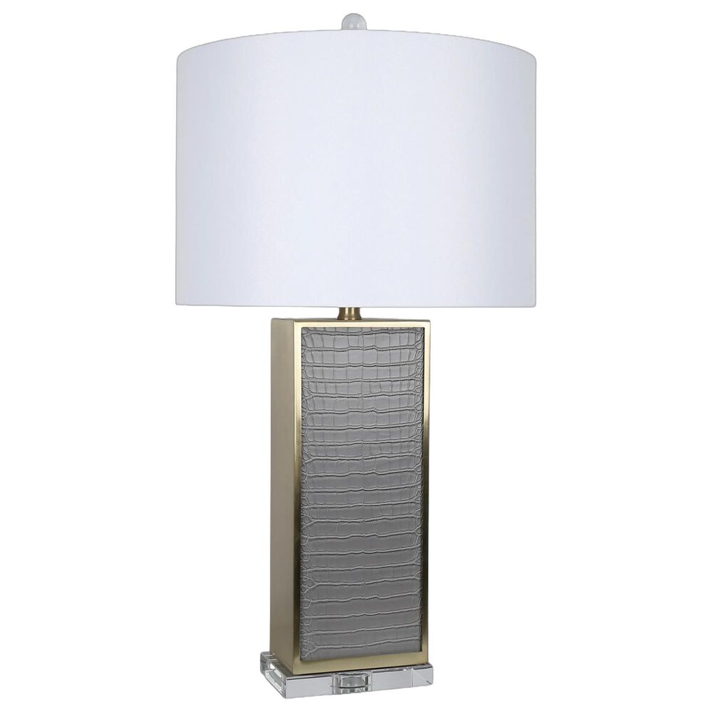 Classy Art Wholesalers Gator Luxe Table Lamp in Grey, , large