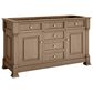 James Martin Vanities Brookfield 60" Double Bathroom Vanity in Pecan with 3 cm Eternal Jasmine Pearl Quartz Top and Rectangular Sinks, , large