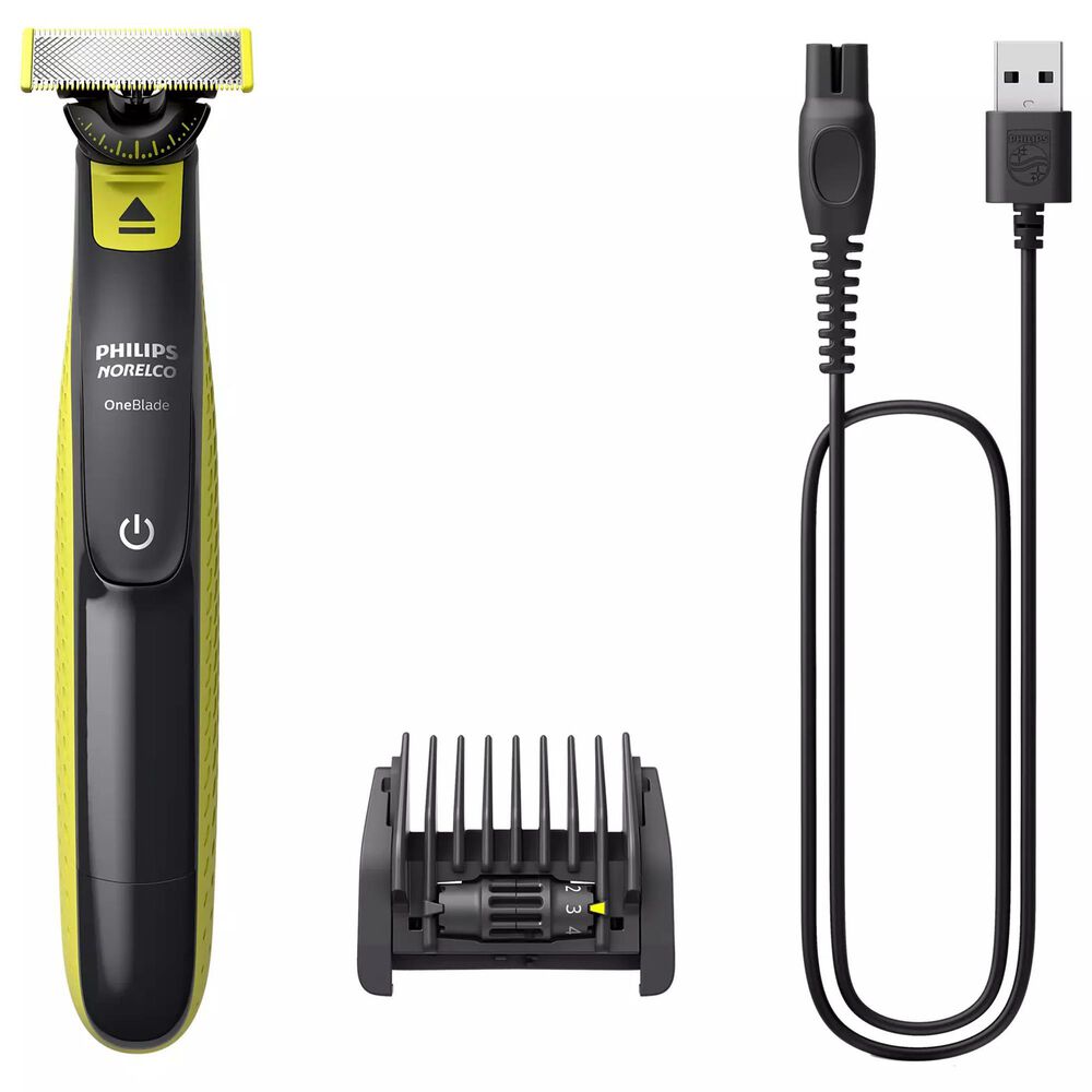 Norelco OneBlade 360 Face Trimmer in Lime Green and Charcoal Grey, , large