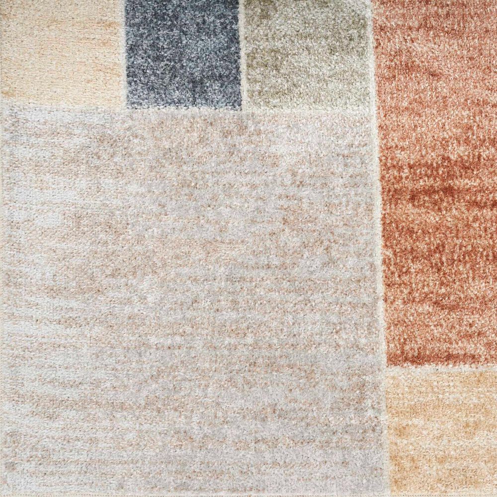 Nourison Astra Machine Washable Geometric 2&#39;2&quot; x 10&#39; Multicolor Runner, , large