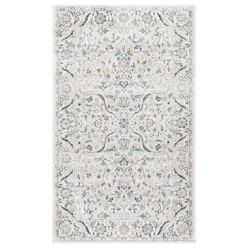 Safavieh Isabella 3" x 5" Light Grey and Cream Area Rug, , large
