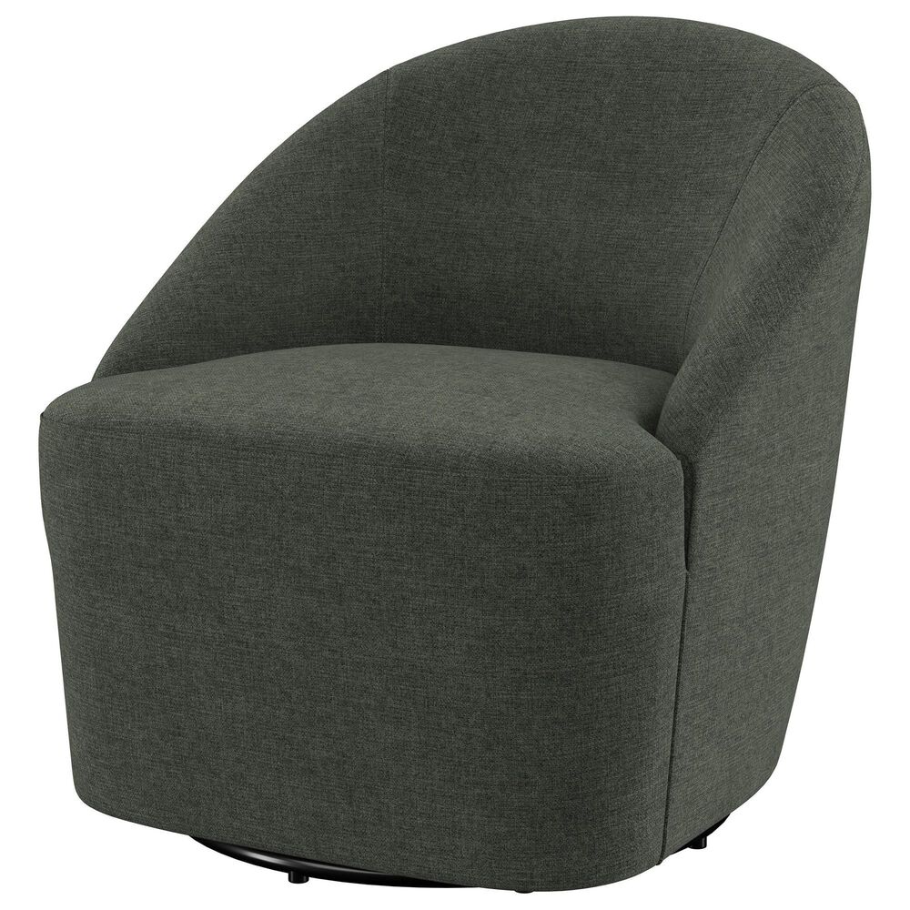 Coaster Leon Swivel Chair in Hunter Green, , large