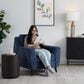 LumiSource Carly Accent Chair in Blue, , large