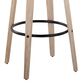 LumiSource Toriano Swivel Bar Stool with Cream Faux Leather Upholstery in Whitewashed and Black (Set of 2), , large