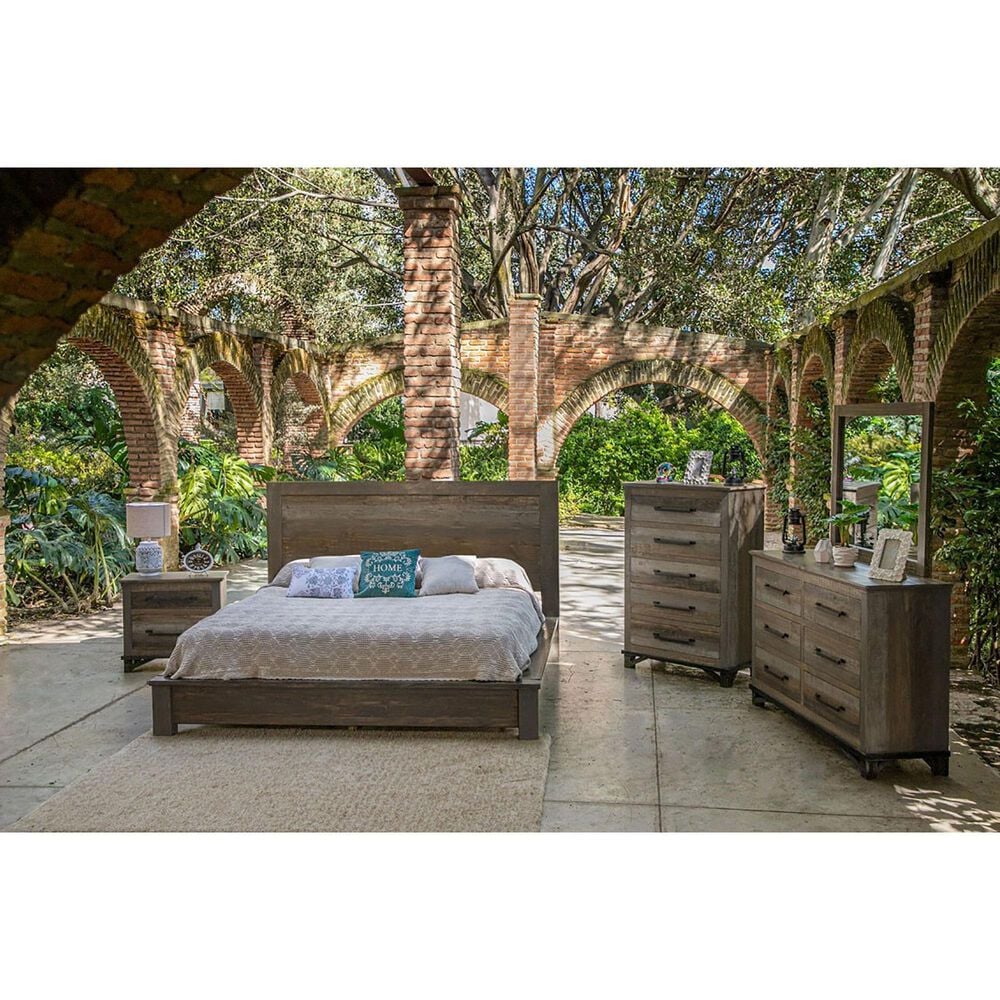 Fallridge Loft Brown King Platform Bed in Gray and Brown, , large