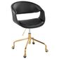 Lumisource Curvo Task Chair with Black Cushion in Gold, , large