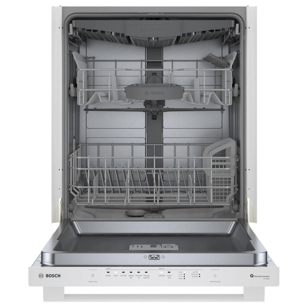 Bosch 100 Series Premium 24&#39;&#39; Built-In Bar Handle Dishwasher with 8 Wash Cycles in White, , large