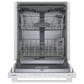 Bosch 100 Series Premium 24"" Built-In Bar Handle Dishwasher with 8 Wash Cycles in White, , large