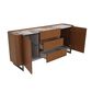 Chintaly Ruby 3-Drawer Buffet in Taupe, Walnut and Black, , large
