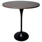 Leisuremod LeisureMod Verve Collection Modern Bar Height Table Black Base with 36 Round Dark Walnut MDF Top, , large