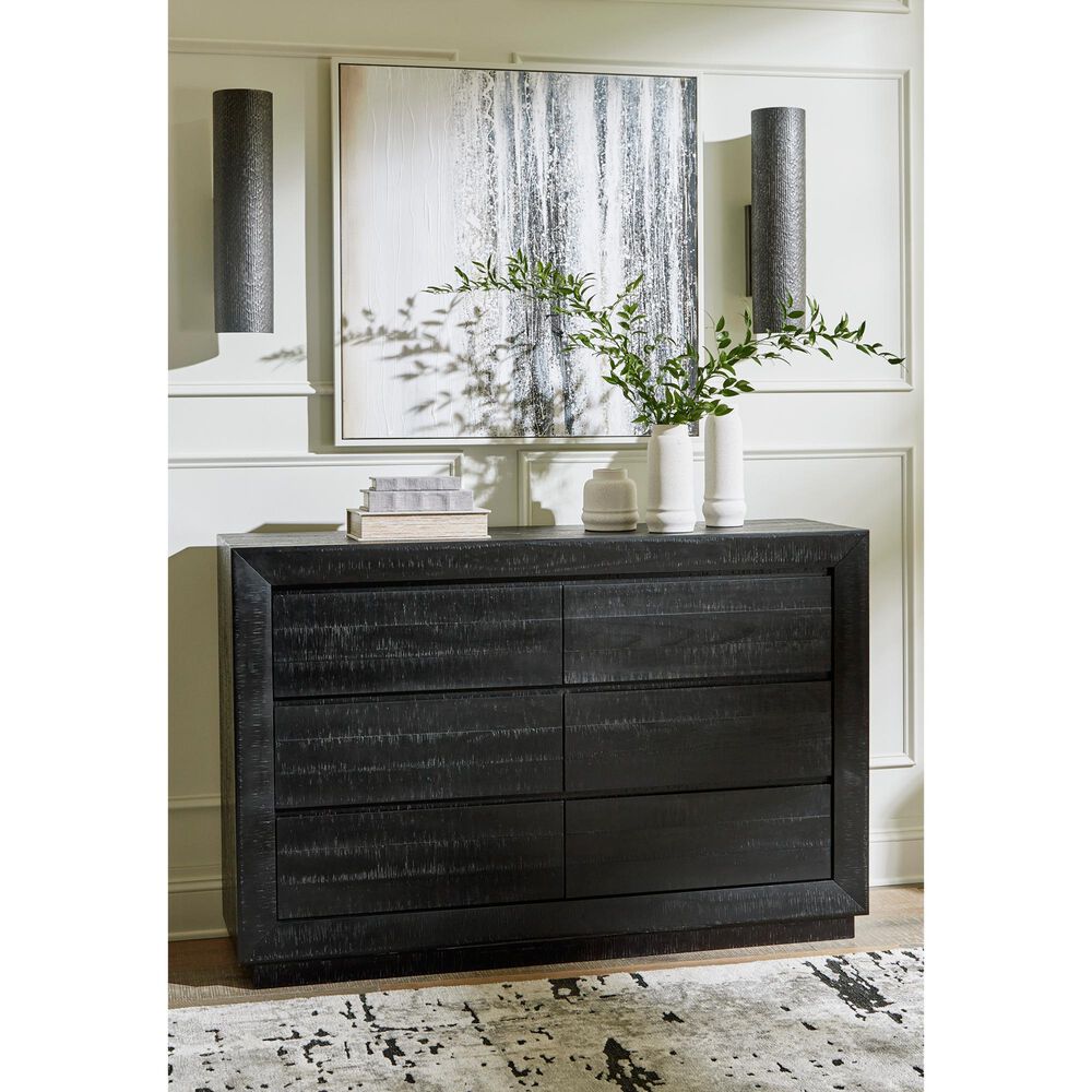 Ashley Londer 6-Drawer Dresser in Black, , large