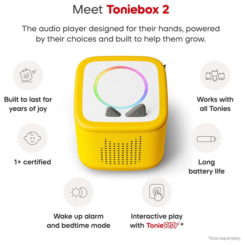 Tonies Pikachu Toniebox 2 Audio Player Starter Set in Lightning Yellow, , large