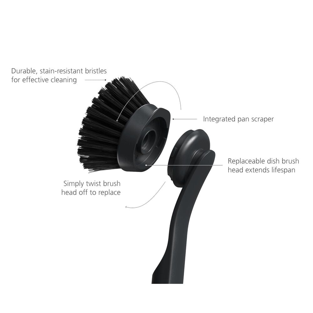 Joseph Joseph SinkTech Washing Up Brush with Replacement Head in Grey, , large