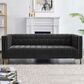 37B Isaac Channel Stitched Stationary Sofa in Moonlight Gray Velvet, , large