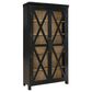 Ashley Ridgester Display Cabinet in Light Brown and Black, , large