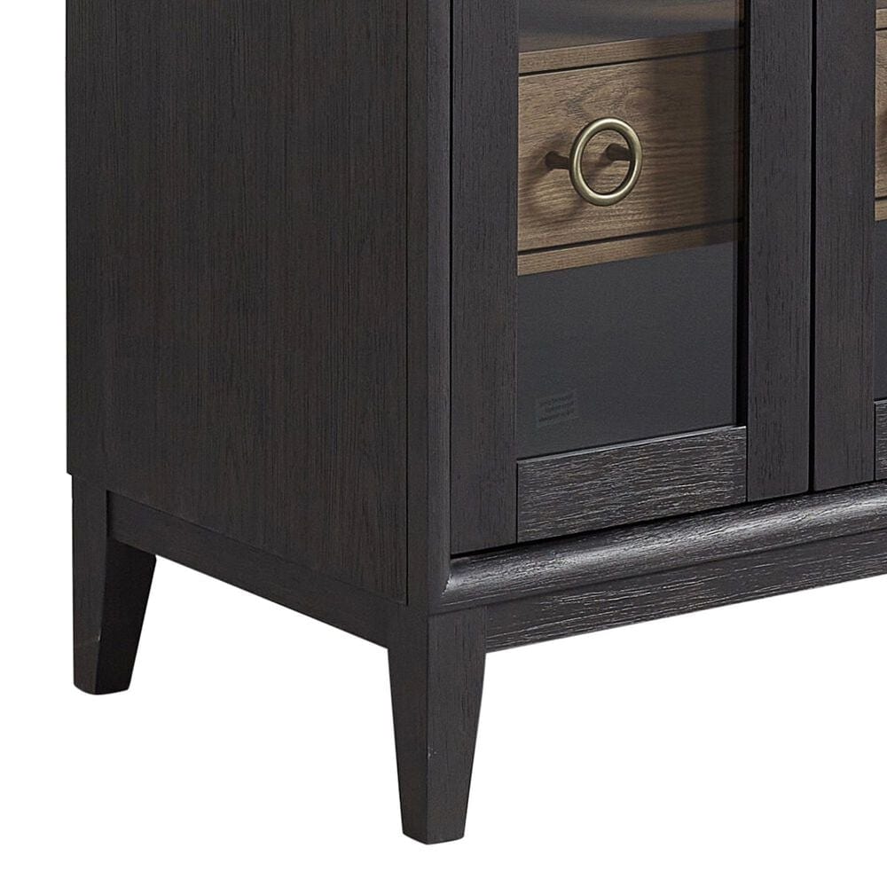 Sterling Timber Elure Nightstand with Glass Door in Peppercorn and Latte, , large