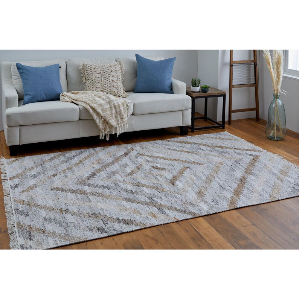 Feizy Beckett 3&#39;6&quot; x 5&#39;6&quot; Tan and Gray Area Rug, , large