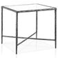 Furniture of America Lalia End Table with Tempered Glass Top and Bullnose Edge in Gun Metal, , large