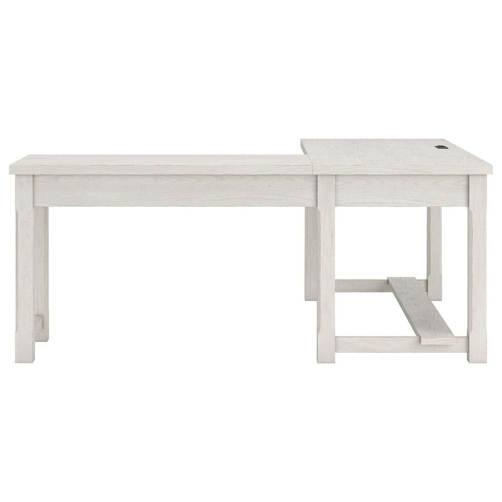 Ashley Robbinsdale 3-Piece L-Shape Desk and Bookcase Set in Antique White, , large