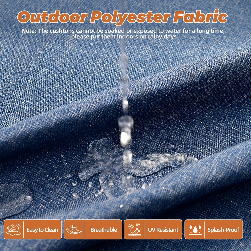 HOMLUX 6-Piece Patio Conversation Set in Denim Blue, , large