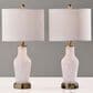 Adesso Grady Table Lamps with USB in Antique Brass and White (Set of 2), , large