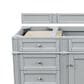 James Martin Vanities Brittany 60" Single Bathroom Vanity in Urban Gray with 3 cm Charcoal Soapstone Quartz Top and Rectangle Sink, , large