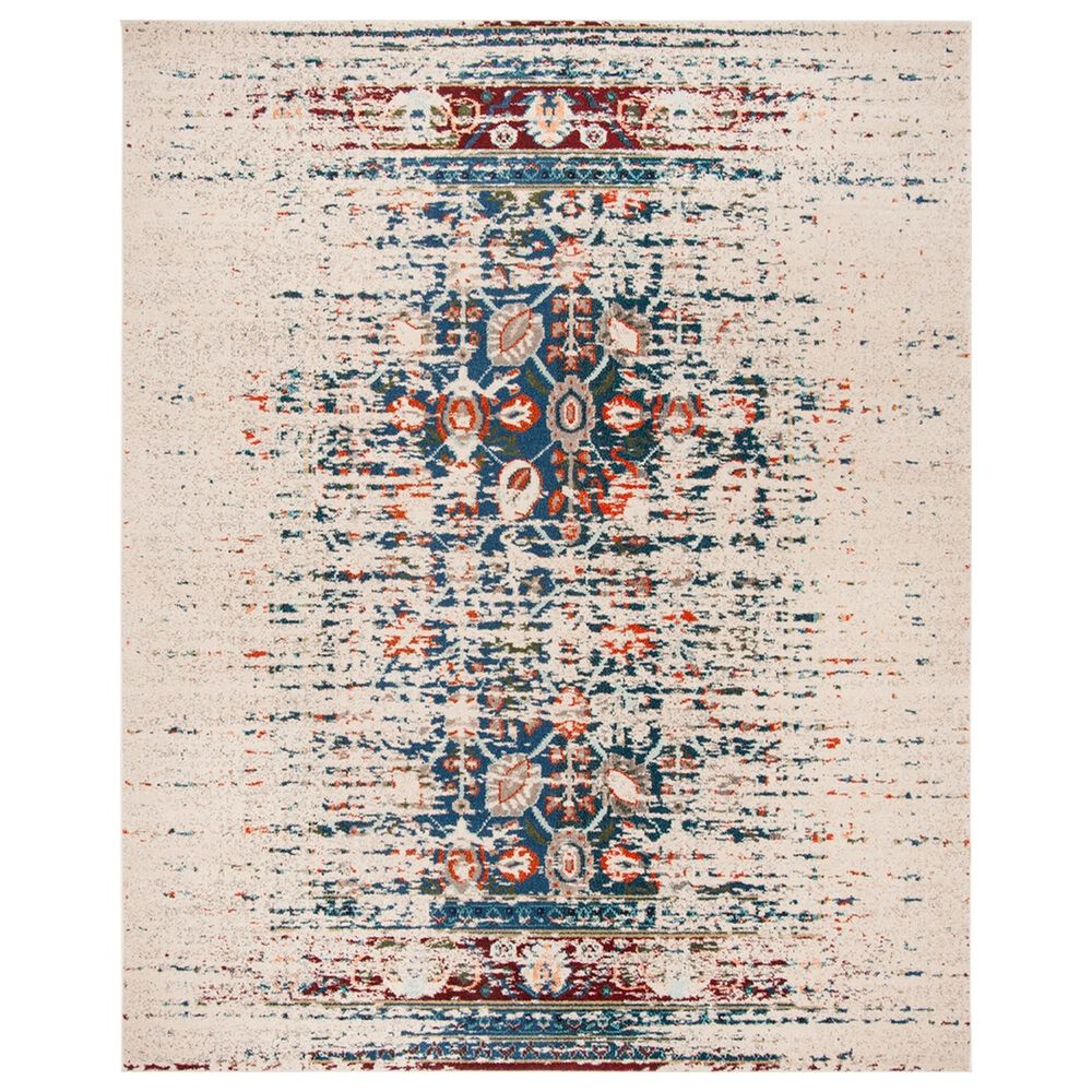 Safavieh Monaco MNC208M 10" x 14" Ivory and Blue Area Rug, , large