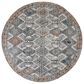 Feizy Arazad 8" Round Black and Tangerine Area Rug, , large