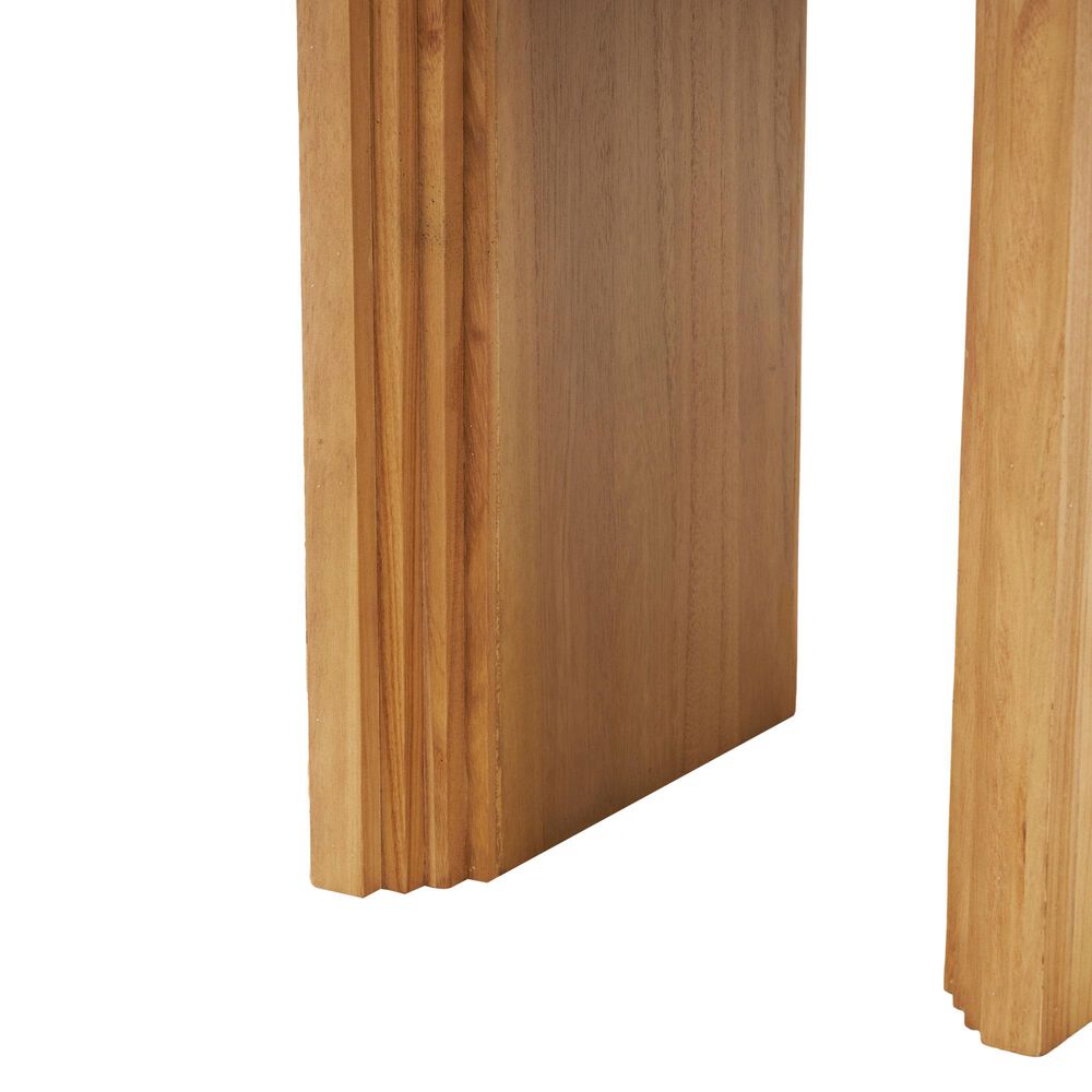 Maple and Jade Cutout Arch End Table in Brown, , large