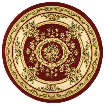 Safavieh Lyndhurst LNH218 8" Round Red and Ivory Area Rug, , large