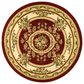 Safavieh Lyndhurst LNH218 8" Round Red and Ivory Area Rug, , large
