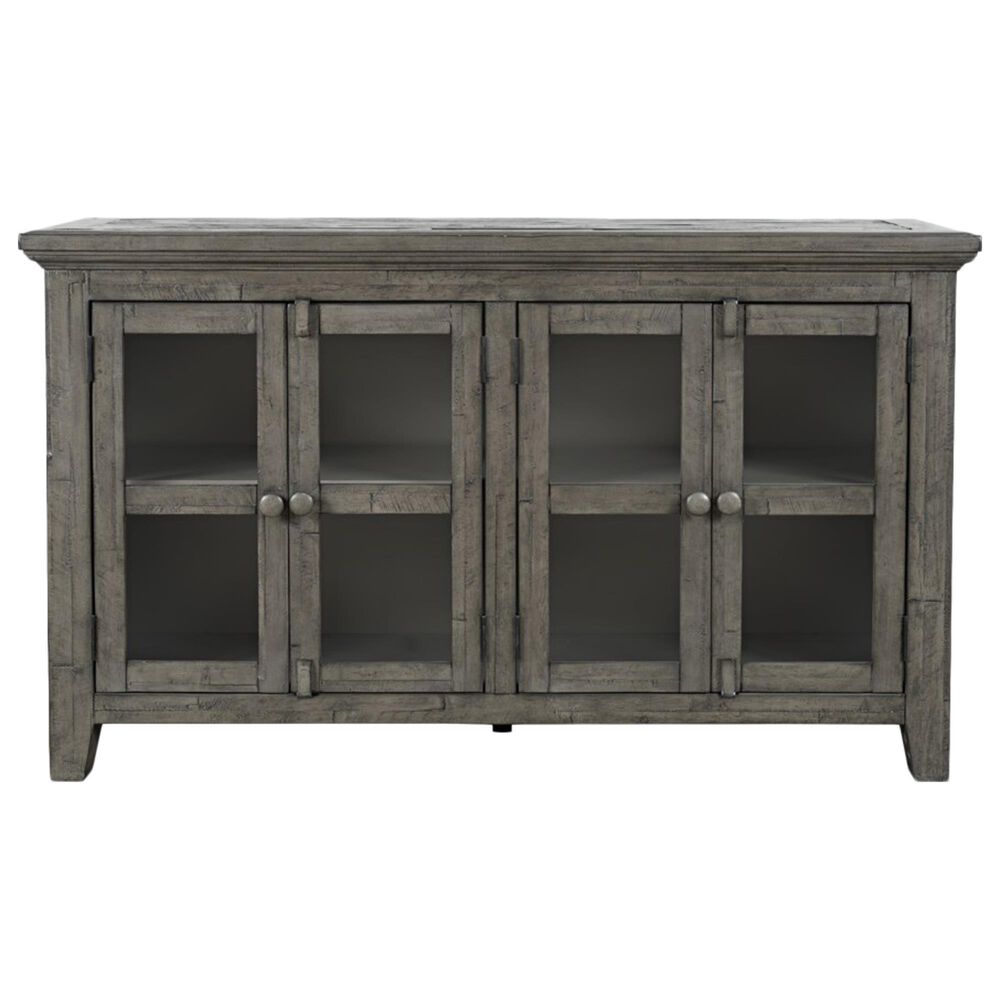 Waltham Rustic Shores 4-Door Low Cabinet in Stone, , large