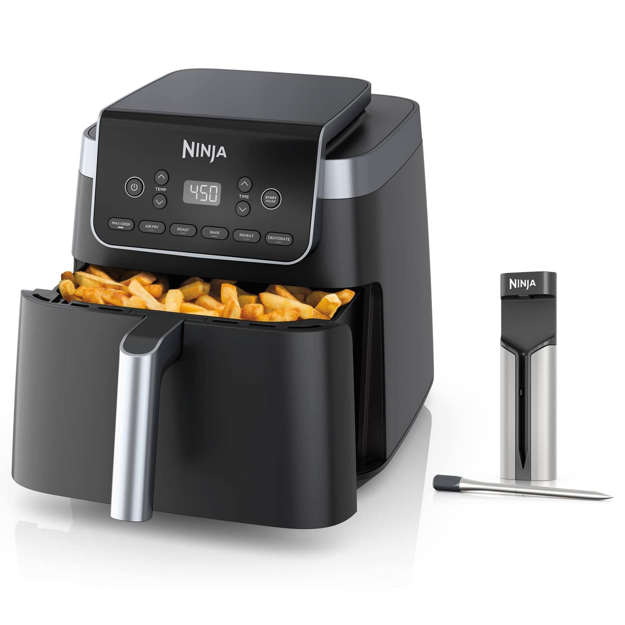 Ninja Pro XL 6 In 1 Air Fryer with ProChef Wireless Thermometer in Black NFM