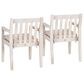 Linon Home Decor Teagon Patio Arm Chair with Beige Cushion in Natural (Set of 2), , large