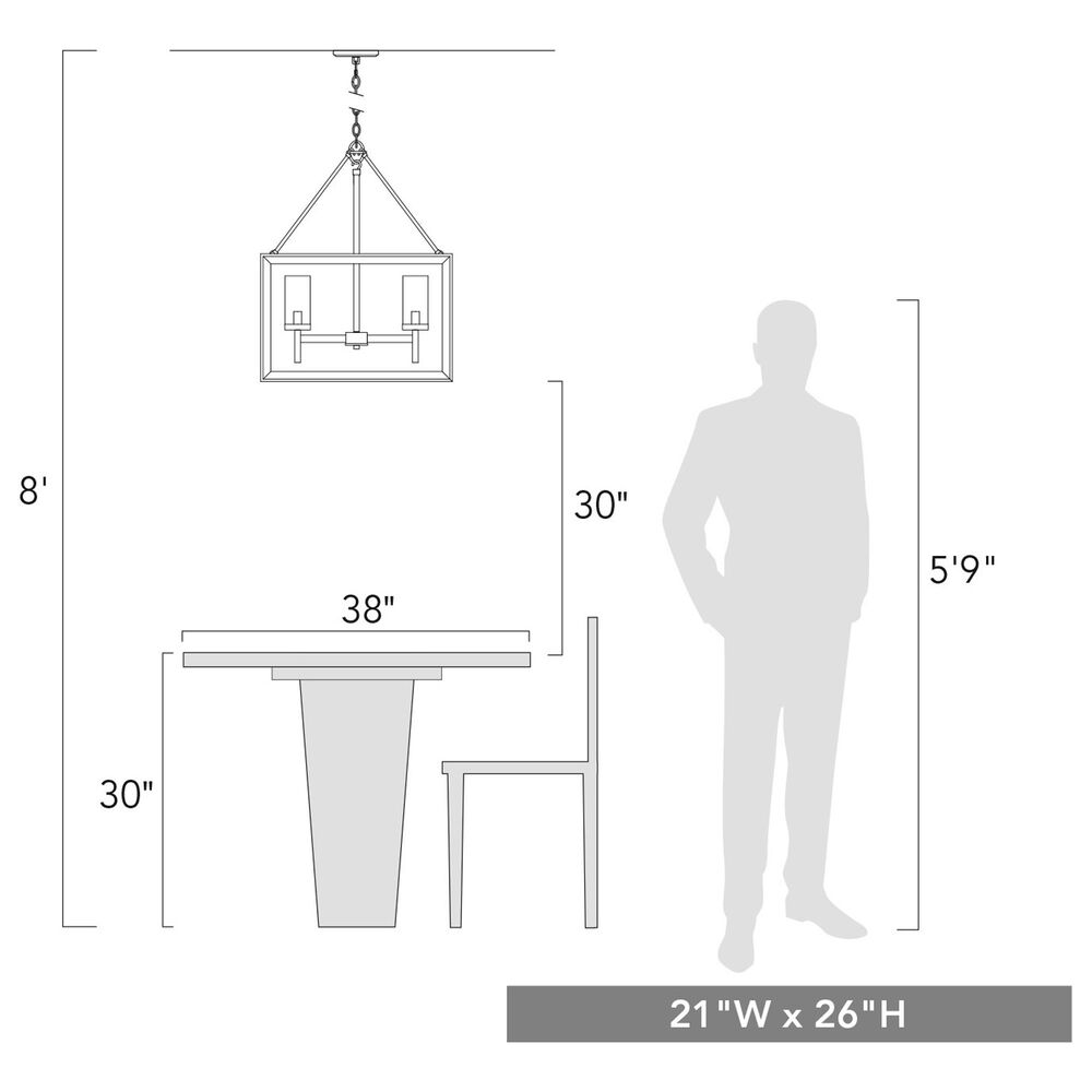 Golden Lighting Smyth 4-Light Chandelier in Chrome, , large