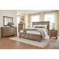 Riva Ridge Oxford California King Panel Storage Bed in Tan with USB Ports, , large