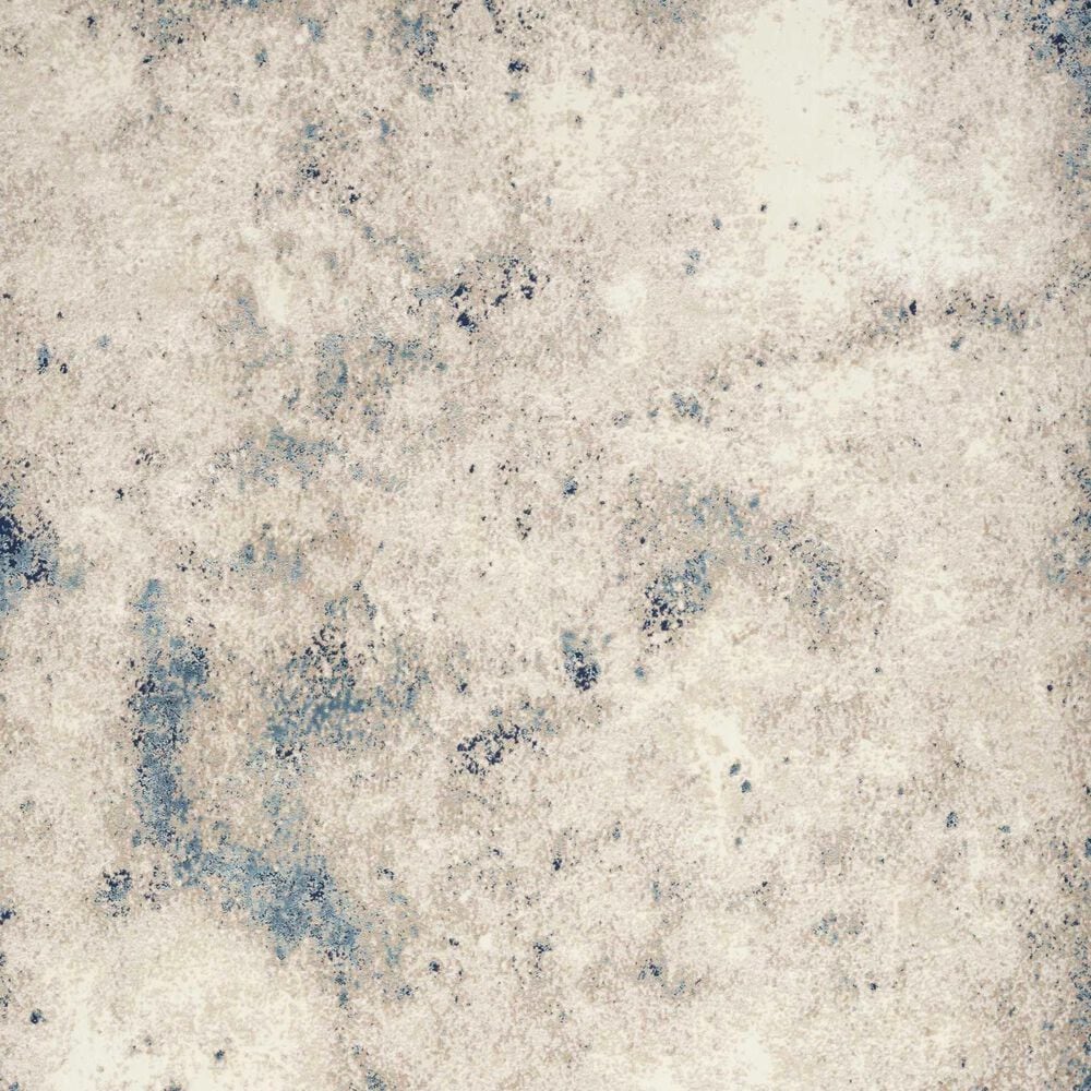 Nourison Infinity IFN05 4&#39; x 6&#39; Ivory, Grey and Blue Area Rug, , large