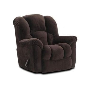 HomeStretch Microfiber Manual Rocker Recliner in Chocolate , , large