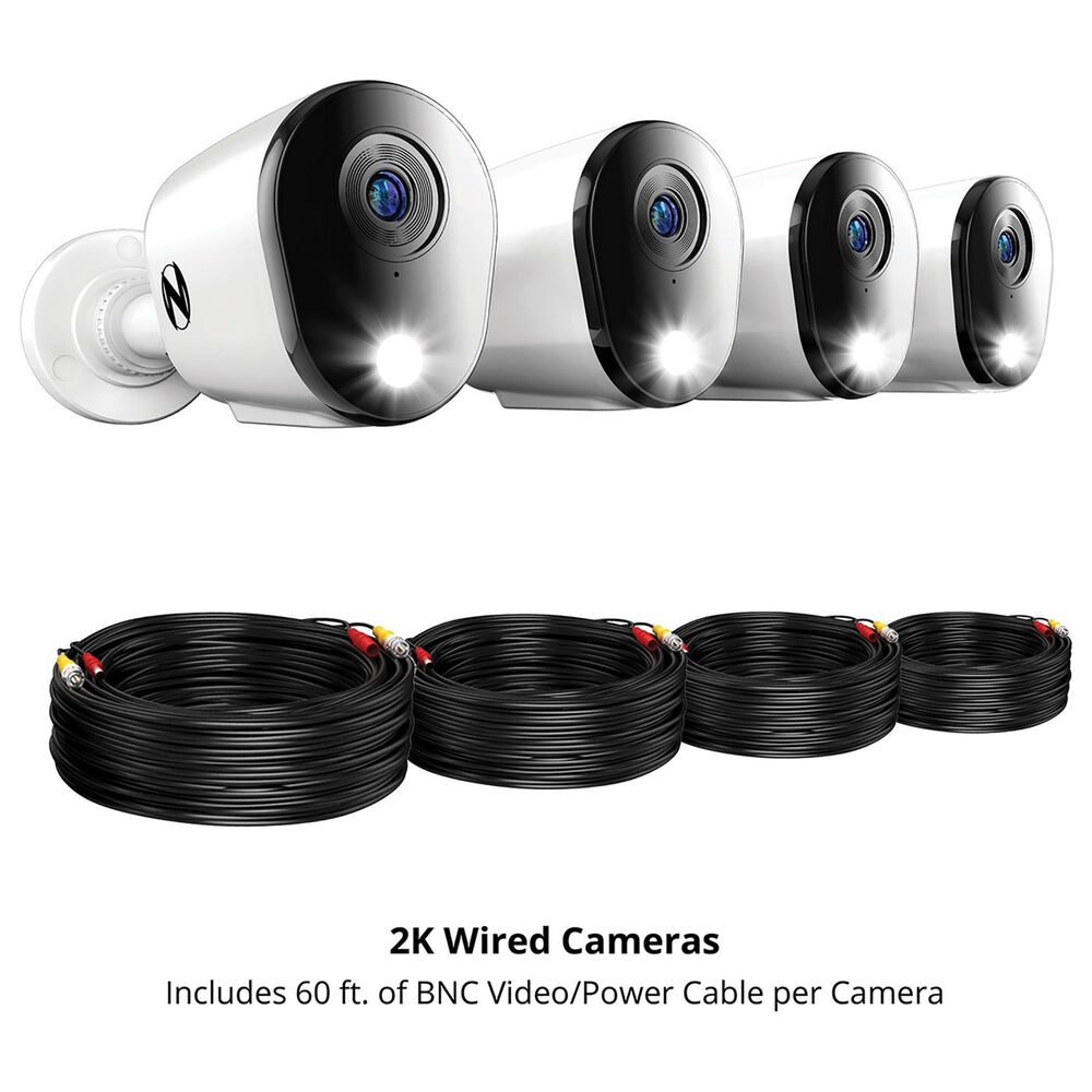 Night Owl 2-Way Audio 12 Channel DVR Security System with 1TB Hard Drive and 4 Wired 2K Deterrence Cameras, , large