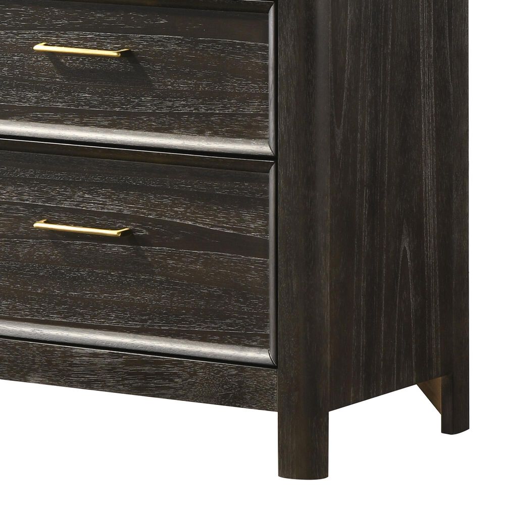 Crown Mark Ethel Queen Bed with Two Nightstands in Dark Brown, , large