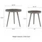 Timberlake Lavish Home 2-Piece End Table in Slate Gray, , large