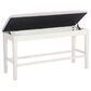 Linon Home Decor Marcum Counter Bench with Grey Cushion in Cream, , large