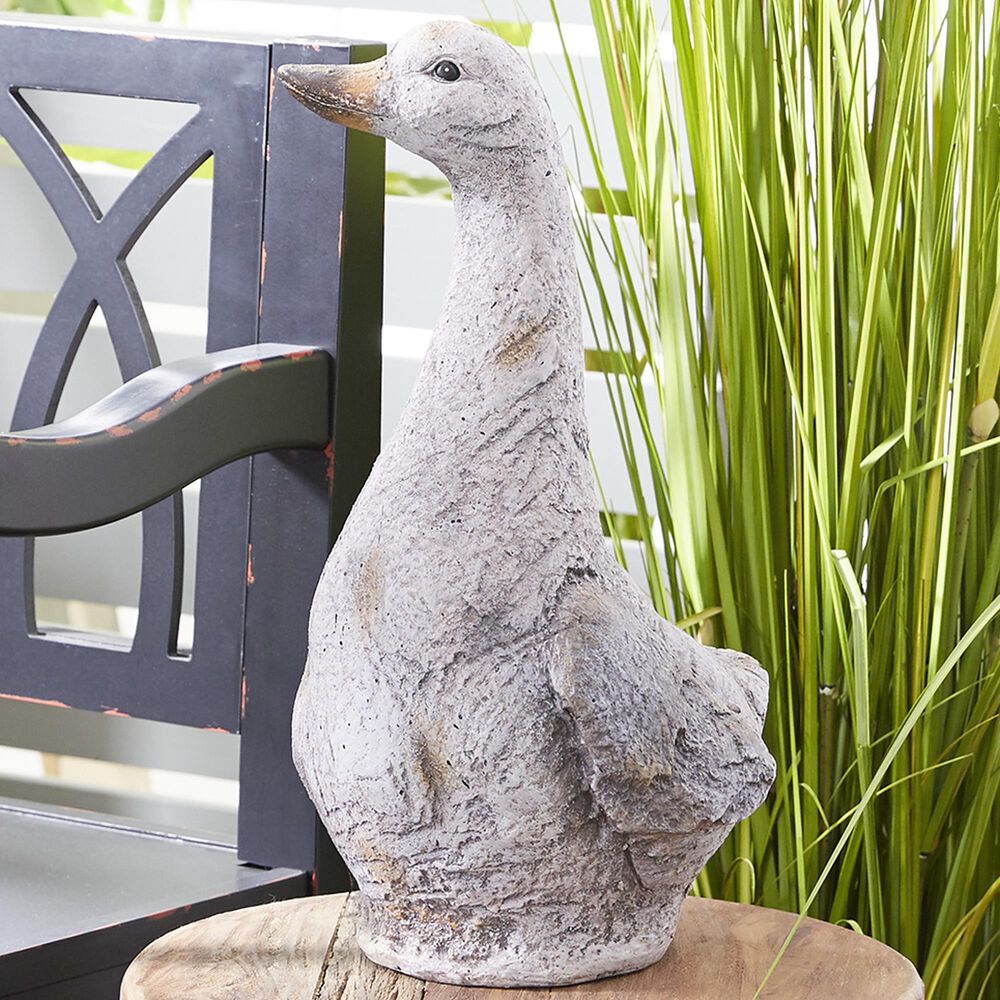 Maple and Jade 19" Country Polystone Garden Sculpture in Grey, , large