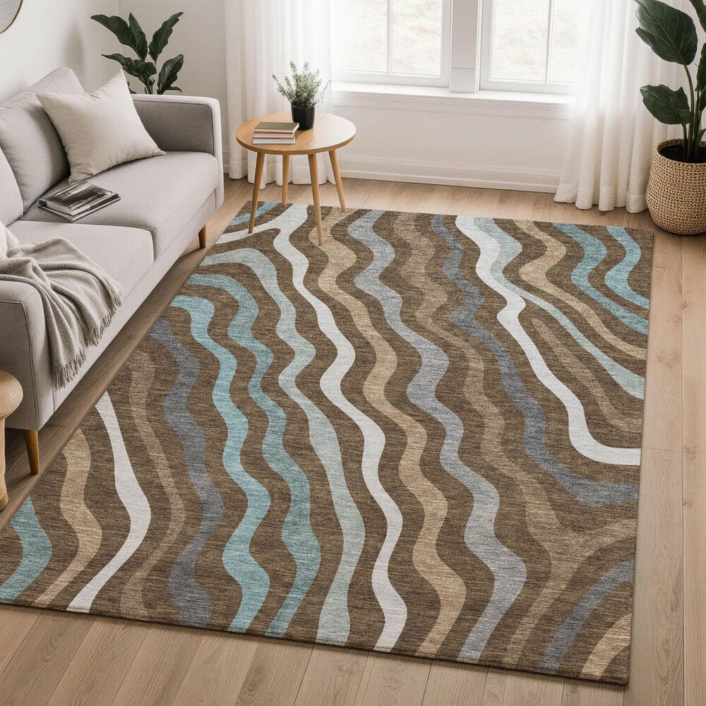 Dalyn Rug Company Kenner KN4 Chocolate 6'6" x 9'6" Area Rug, , large