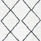 Safavieh August Shag AUG572A 2"2" x 9" Ivory and Black Runner, , large