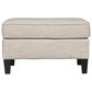 Bernhardt Addison Ottoman in White and Cream, , large