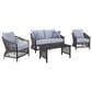 Ashley Bridges Beach 4-Piece Patio Conversation Set in Gray, , large